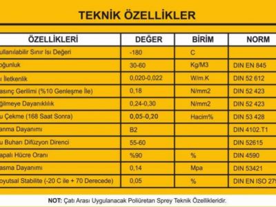 Sprey Poliüretan Sprey Poliüretan